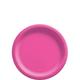 Bright Pink Extra Sturdy Paper Dessert Plates, 6.75in, 20ct
